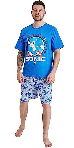 Sonic The Hedgehog Kurzer Schlafanzug für Herren, Gaming-Schlafanzug, Sonic, M von Sonic the Hedgehog