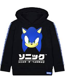 Sonic the Hedgehog Kapuzenpullover für Kinder Japanese Gamer Schwarzer Pullover 11-12 Jahre von Sonic the Hedgehog