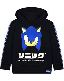 Sonic the Hedgehog Kapuzenpullover für Kinder Japanese Gamer Schwarzer Pullover 4-5 Jahre von Sonic the Hedgehog