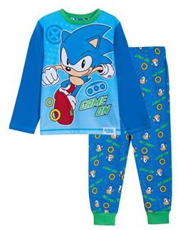 Sonic the Hedgehog Pyjamas für Kinder Jungen Sega Game On Pjs T-Shirt + Loungepants Set in voller Länge von Sonic the Hedgehog