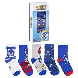 Sonic Unisex Kids 5er Pack Socken, bunt, 31-34 von Sonic