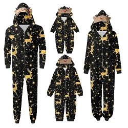 Familie Schlafanzug Familie Outfit Set Lange Jumpsuit Winter Jumpsuit Rotes Weihnachtspyjama Familie Set Kuschelig Nachtwäsche Hausanzug Weihnachts Matching Pyjamas Outfit von Sonnena