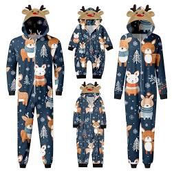 Familien Pyjama Weihnachten Rentier Jumpsuit Weihnachtspyjama Pyjama Weihnachten Kuschelig Nachtwäsche Hausanzug Nachthemd Weihnachtsoutfit Damen Herren Jungen Und Mädchen Weihnachtspyjama von Sonnena