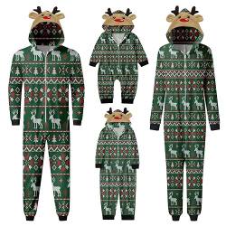 Sonnena Schlafanzug Familien Weihnachten Pyjamas Set Jumpsuit Winter Warm Damen Herren Jungen Und Mädchen Nachtwäsche Overall Hausanzug Kuschelig Nachtwäsche Hausanzug Weihnachts Matching Pyjamas von Sonnena