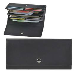 Geldbörse Leder 20x9cm "Sempt" schwarz Sonnenleder 822-370-02 von Sonnenleder