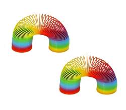 Sonnenscheinschuhe® Doppelpack: 2 x Regenbogenspirale Treppenläufer 6cm Hüpf Spirale Mitgebsel für Kinder Geburtstag von Sonnenscheinschuhe