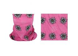 Sonnenscheinschuhe® Multifunktionstuch Edelweiss rosa Schlauchtuch Oktoberfest Enzian Tuch Halstuch Alpin von Sonnenscheinschuhe