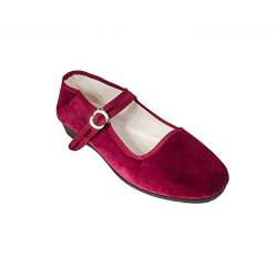 Sonnenscheinschuhe China Samtschuhe Gr. 34-42 Bordeaux ROT NEU Chinaschuhe Ballerinas Trachtenschuhe (38) von Sonnenscheinschuhe