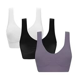 Sonojie Unterwäsche Damen Set BH, Sport BH Starker Halt Große Brüste, Atmungsaktives Brustpolster mit Sportunterwäsche, BH ohne Bügel Bustier Verführerische 3/5 Stück von Sonojie