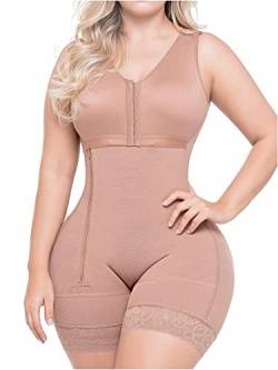 Sonryse 053 Slimming Body Shaper Zip Girdle for Women | Fajas Colombianas (Mocha, XXL) von Sonryse