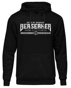 Sons of Ragnar Berserker Herren Kapuzenpullover| Valhalla Hoodie - Wikinger - Odin Pullover - Vikings -Walhalla Pullover Herren | M2 FB Schwarz (L) von Sons of Ragnar