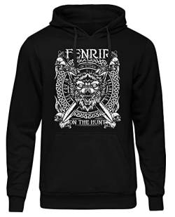 Sons of Ragnar Fenrir Herren Kapuzenpullover| Valhalla Hoodie - Wikinger - Odin Pullover - Vikings -Walhalla Pullover Herren | Schwarz (M) von Sons of Ragnar