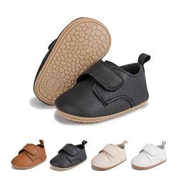 Sonsage Kleinkind Baby Junge Mädchen Leder Turnschuhe Kleinkind Slip on Weiche Gummisohle Schuhe Neugeborenes Babybett Erste Wanderschuhe 6-12 Monate von Sonsage