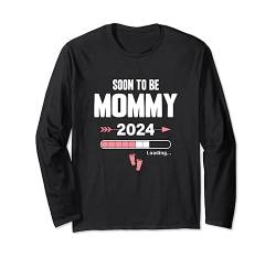 Soon To Be Mommy Loading 2024 Werdende Mutter Baby Geburt Langarmshirt von Soon To Be Dad Mom Papa Mama Designs