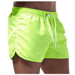 SoonerQuicker Badehose Herren Türkis Badeshorts Herren Neon Kurz Badehose Herren Neon Grün Orange Badeshorts Herren Pink Hawaii Kurze Hosen Herren Schnelltrocknend, XL von SoonerQuicker