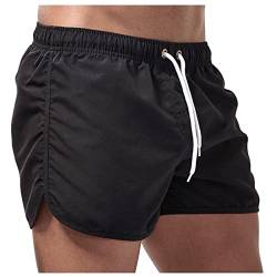 SoonerQuicker Badehose Herren Türkis Badeshorts Herren Neon Kurz Badehose Herren Neon Grün Orange Badeshorts Herren Pink Hawaii Kurze Hosen Herren Schnelltrocknend von SoonerQuicker