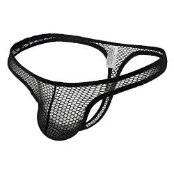 SoonerQuicker Herren String Dreieck Mini Herren String Tanga Ultra Dünn String Tanga Herren Transparent String Tanga Herren mit Beutel Herren String Jockstrap Herren String Pouch Netz von SoonerQuicker