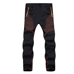 SoonerQuicker MTB Hose Lang Zweifarbig Herren Rvrc Hosen mit Taschen Downhill Slim Fit Outdoorhose Wind- und wasserdichte Wanderhose Herren Gefüttert Cargohose Männer Schnell Trocknende von SoonerQuicker