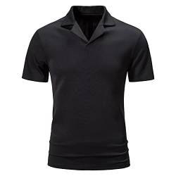 SoonerQuicker Poloshirt Herren Ohne Knöpfe Poloshirt Herren Funktionsshirt Poloshirt Herren Regular Fit Tshirt Herren Mit Kragen Poloshirt Herren Atmungsaktiv Kurzarm von SoonerQuicker