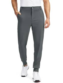 Soothfeel Herren-Golf-Jogginghose mit 5 Taschen, schmale Passform, Stretch-Sweathose, Laufen, Reisen, Kleid, Arbeitshose für Herren, 02-Ink Grey, 34-37 von Soothfeel