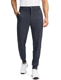 Soothfeel Herren-Golf-Jogginghose mit 5 Taschen, schmale Passform, Stretch-Sweathose, Laufen, Reisen, Kleid, Arbeitshose für Herren, dunkelgrau, 34-37 von Soothfeel