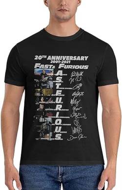 20th Anniversary 2001 2021 Fast Furious Signatures Classic T-Shirt Workout Shirts for Men Summer top Mens Clothing L von Sopla