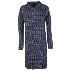 Soquesto Damen Langarm Kleid navy printed L von Soquesto