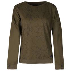 Soquesto Damen Langarm Shirt dark moss printed XXL von Soquesto