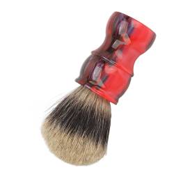 Tragbarer Bart-Rasierpinsel mit Weichen Borsten, Herren-Bartbürste, Ergonomischer Holzgriff, Leicht zu Trocknende Friseurbürste für den Friseursalon zu Hause von Sorandy