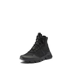 SOREL Men's Kinetic Rush MID WP Sneaker — Black, Black — Waterproof Nubuck Sneakers — Size 9.5 von Sorel