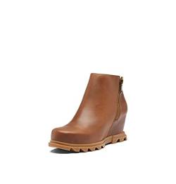 SOREL Women's Joan of Arctic Wedge III Zip Boot — Hazelnut Leather, Gum 2 — Waterproof Leather Wedge Boots — Size 7.5 von Sorel