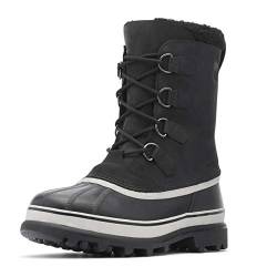 Sorel Caribou wasserdichte Schneestiefel für Herren, Schwarz (Black x Dark Stone), 41.5 EU von Sorel