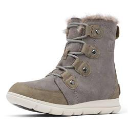 Sorel Damen-Winterstiefel, SOREL EXPLORER JOAN, Grau Quarry X Black, Gr. 41 EU von Sorel