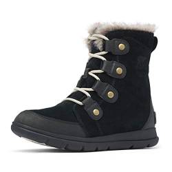 Sorel Damen-Winterstiefel, SOREL EXPLORER JOAN, Schwarz Black X Dark Stone, Gr. 41 EU von Sorel