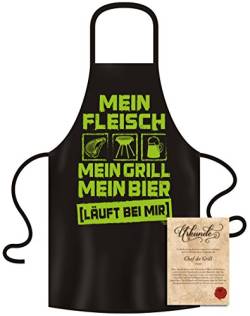 Soreso Design Geile Lustige Grillschürze für Männer und Frauen in Schwarz 70x100 cm Lustiges Geschenk Grillfans von Soreso Design