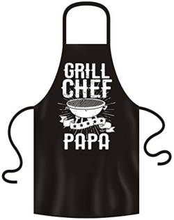Soreso Design Grill Chef Papa Grillschürze für Männer : Grillzubehör - lustiges Geschenk Mann Farbe: schwarz von Soreso Design