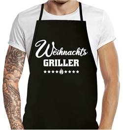 Soreso Design Grillschürze Weihnachten Weihnachtsgriller Lustige Grillschürze für Männer Weihnachts-Grillen Geschenk Grillen von Soreso Design