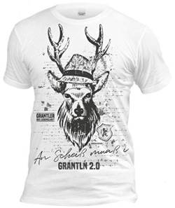 T-Shirt Auswahl Oktoberfest Tshirt Herren Volksfest Trachtenshirt Grantln 2.0 - An Scheiß muaß i in: Weiss von Soreso Design