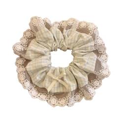 Elegante Spitze Haar Seil Elastische Haar Scrunchies Modische Gestreifte Pferdeschwanz Haar Versorgung Für Frauen Mädchen Elastische Haar Scrunchy von Sorrowso