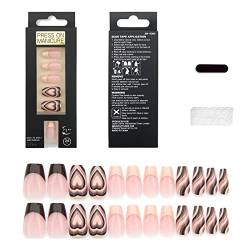 Falsche Nägel Kurzes Pressen Auf Den Nägeln Mit Französischen Designs Kit Zum Aufkleben Der Nägel Für Frauen Künstliche Acrylnägel Für Nail Art Design Künstliche Nägel von Sorrowso