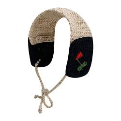 Florales Bandana-Stirnband, Turbane, für Damen, vielseitiger Turban, einfacher Kopfwickel, Vintage-Stirnband, handgefertigt, gestrickt, Ohrabdeckung von Sorrowso