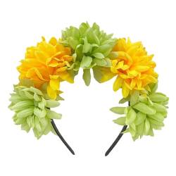 Modische Kopfbedeckungen Blumen Stirnbänder Haarschmuck Blumen Haarbänder Cosplay Kostüm Für Frauen Und Mädchen Blumen Stirnbänder von Sorrowso