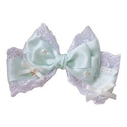 Show Bowknot Stirnband Spitze Headhoop/Haarspangen LolitaStyle Kostüm Kopfschmuck Mädchen Weiblich Cosplay Party Kopfschmuck Rüschen Spitze Haarschmuck von Sorrowso