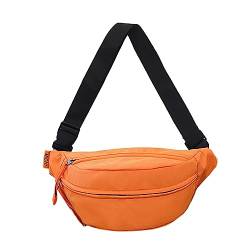 Sorrowso Modische Bauchtasche mit verstellbarem Riemen, Nylon-Umhängetasche, Crossbody-Tasche für Outdoor, Workout, Wandern, Reisen, Orange von Sorrowso