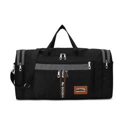 Sorrowso Vielseitige, kompakte Sporttasche, praktisch gestaltete Tasche mit verstellbarem Schultergurt für Reisen, Urlaub und Einkaufen, Schwarz von Sorrowso