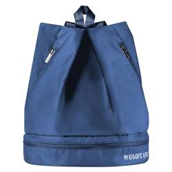 Wasserdichter Golf-Rucksack mit Außenseite für Sport, Urlaub, Fitnessstudios, große Golf-Schuhtaschen mit Fächern, Sporthandtuchtasche, marineblau von Sorrowso