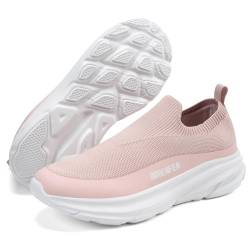 Sosenfer Damen Slip On Sneaker Straßenlaufschuhe Atmungsaktive Leichtgewichts Sportschuhe Walkingschuhe Running Outdoor Joggingschuhe für Fitness Gym-FENSE-36 von Sosenfer