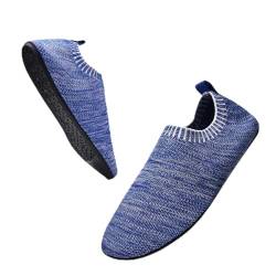 Sosenfer Hausschuhe Damen Herren Leichte hüttenschuhe rutschfest Flache Pantoffeln Home Cozy Slippers Unisex-BAOLAN-39 von Sosenfer