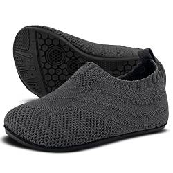 Sosenfer Hausschuhe Kinder Junge mädchen rutschfeste Leichte Pantoffeln für Kleinkinder Hüttenschuhe Slipper Unisex-SHENHUI-24 von Sosenfer