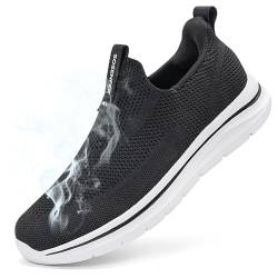 Sosenfer Schuhe Herren Slip On Sneaker Fitness Turnschuhe Atmungsaktiv Ohne Schnürsenkel Walkingschuhe Hand-Free Freizeit Schlupfschuhe für Gym-HEISE-41 von Sosenfer